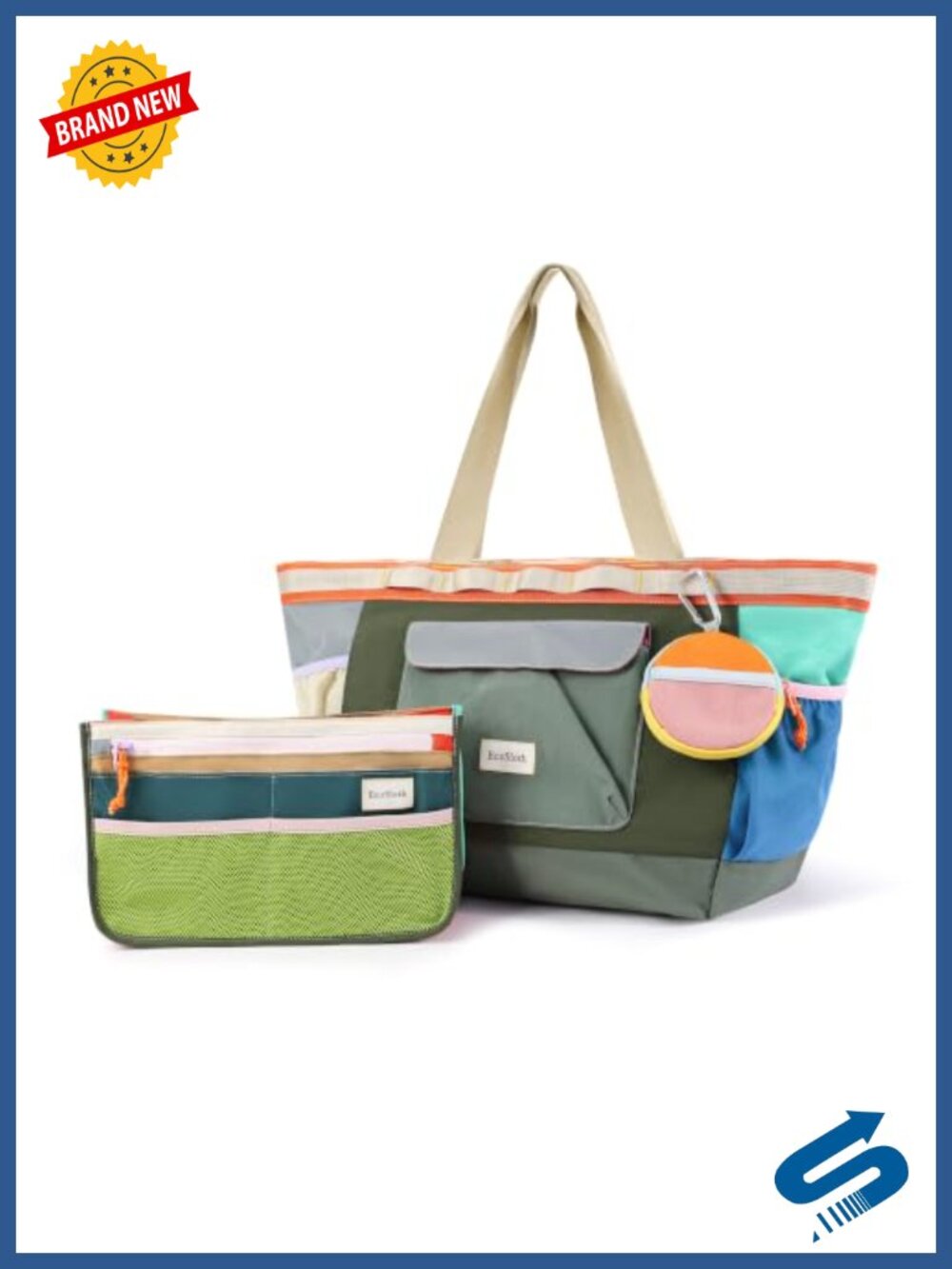 Large Nylon Tote Bag Travel Gym Water Resistant 35L